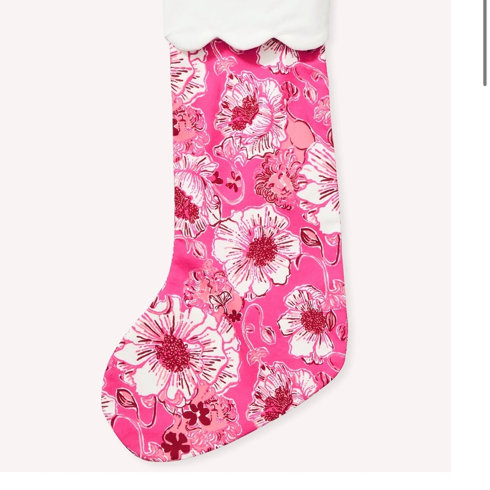Lilly Pulitzer Pink Floral Holiday Stocking